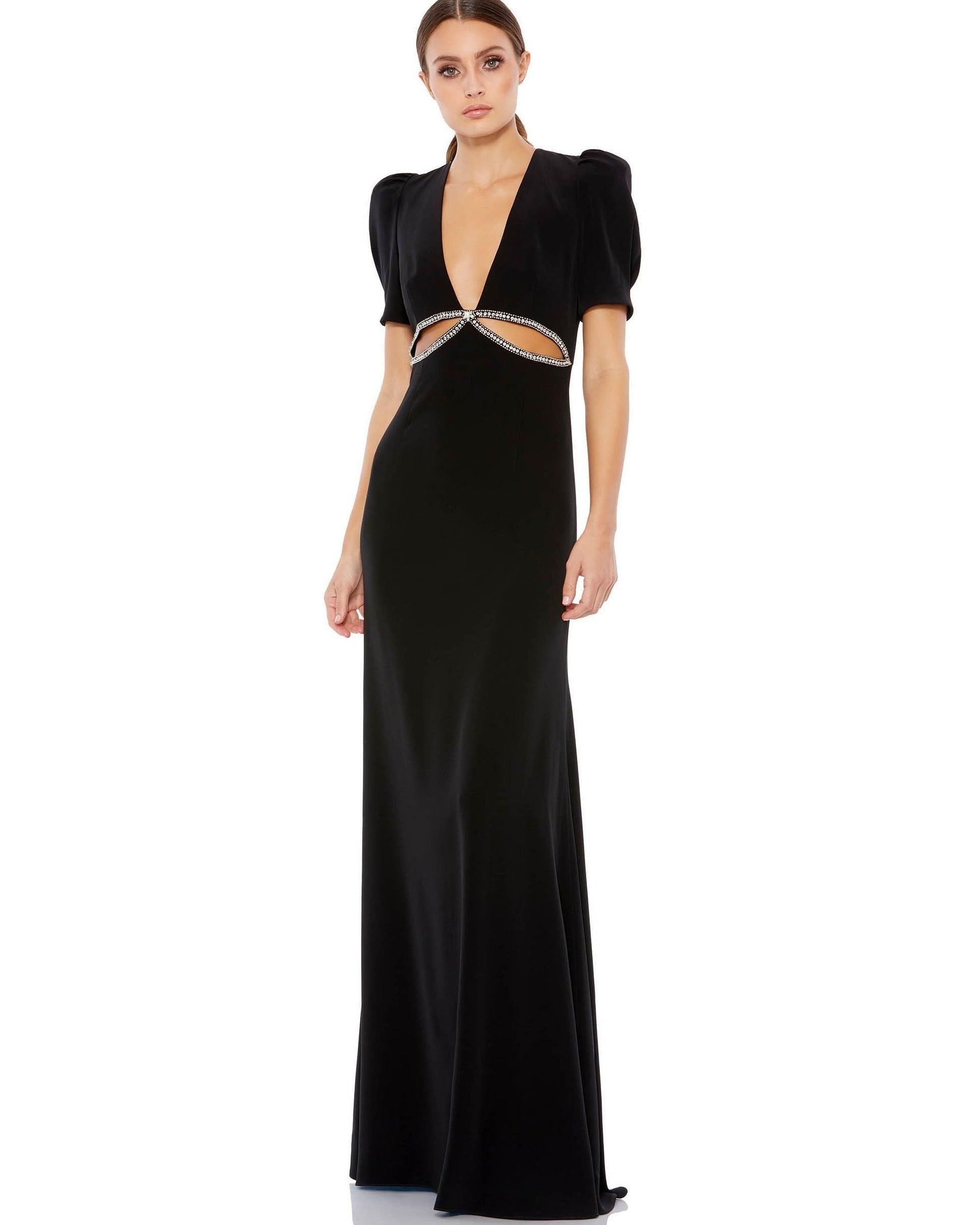 Black Mac Duggal 2630 Long Formal Evening Dress