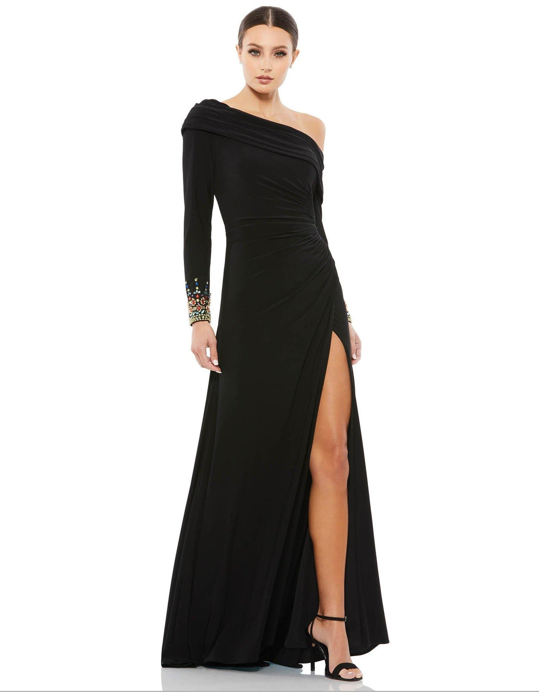 Midnight Mac Duggal 12231 Long Formal Fitted Evening Dress for $398.0 ...