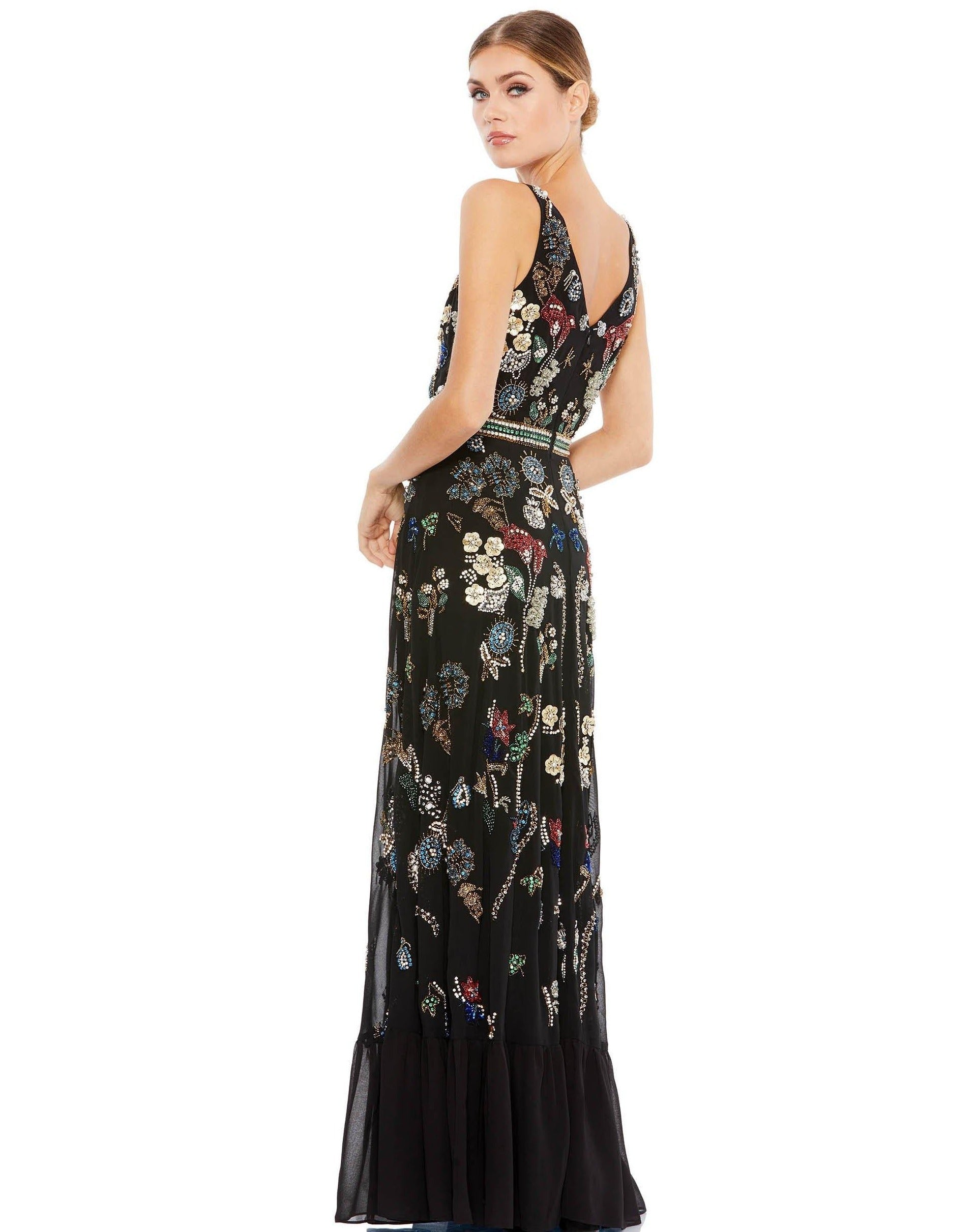 Mac Duggal 93548 Long Formal Floral Evening Gown