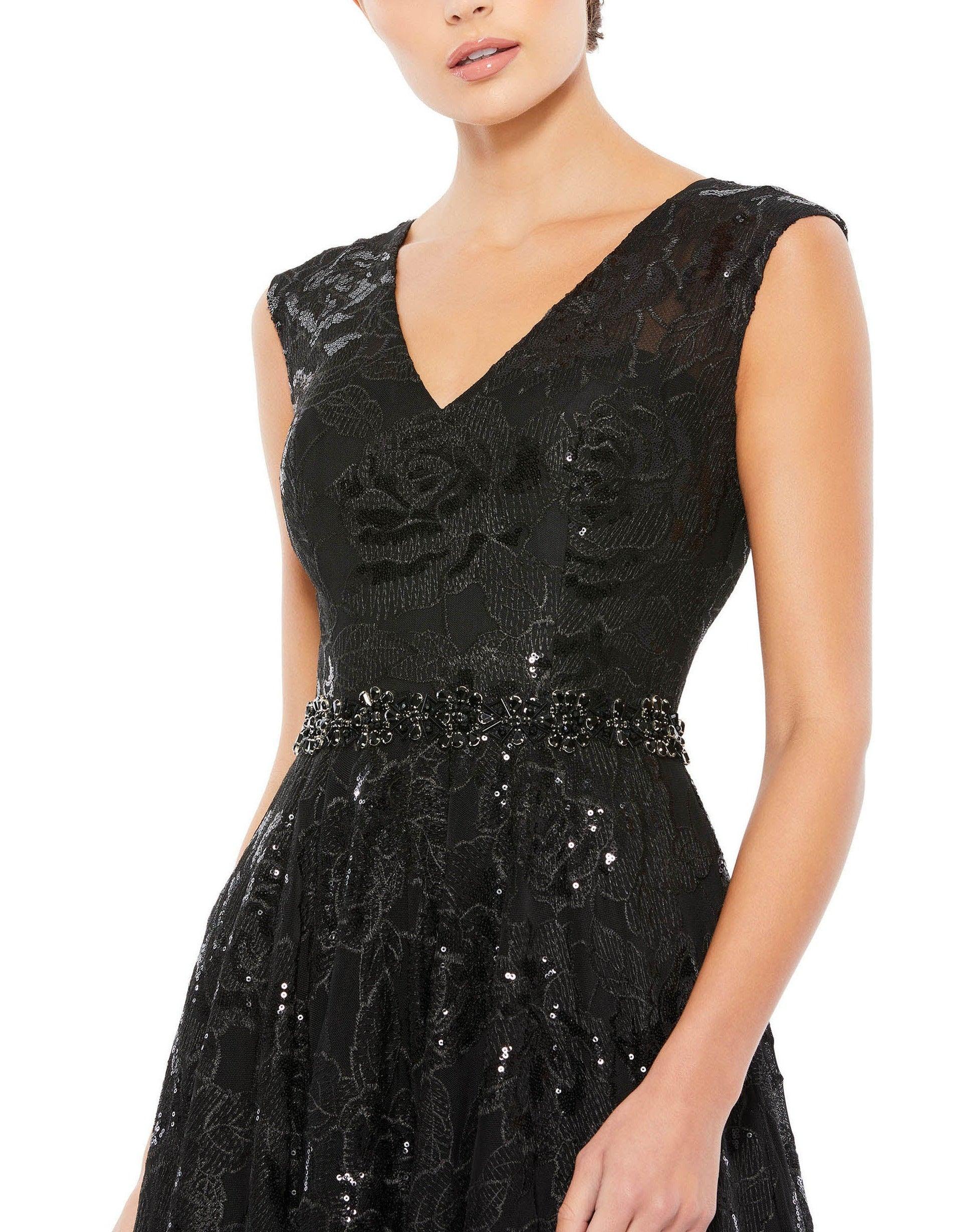 Mac Duggal Long Formal Floral Lace Dress 12413 - The Dress Outlet