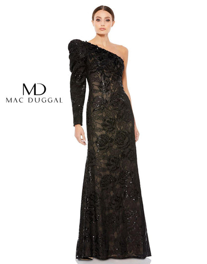 Mac Duggal Long Formal Floral Lace Dress 12444 - The Dress Outlet