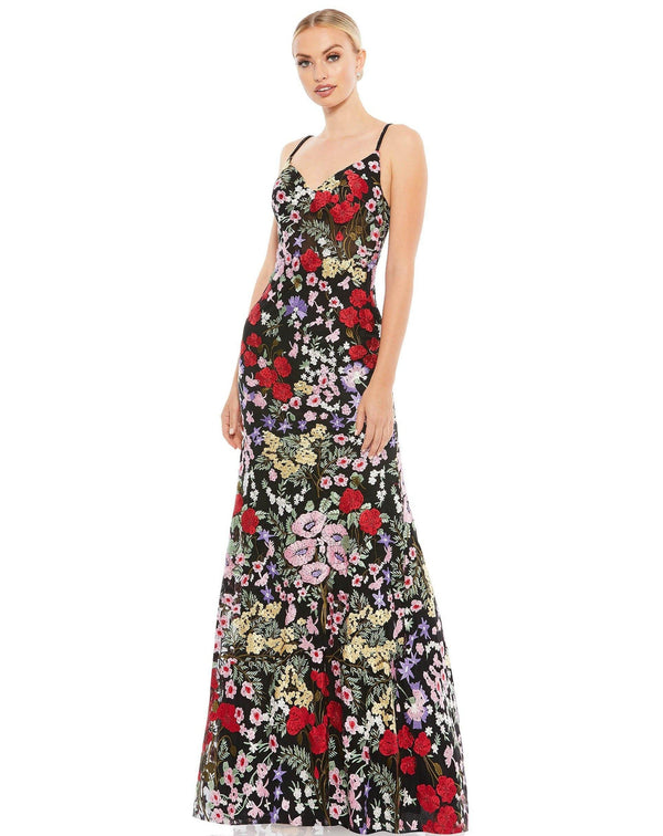 Long Formal Floral Lace Dress by Mac Duggal 67473