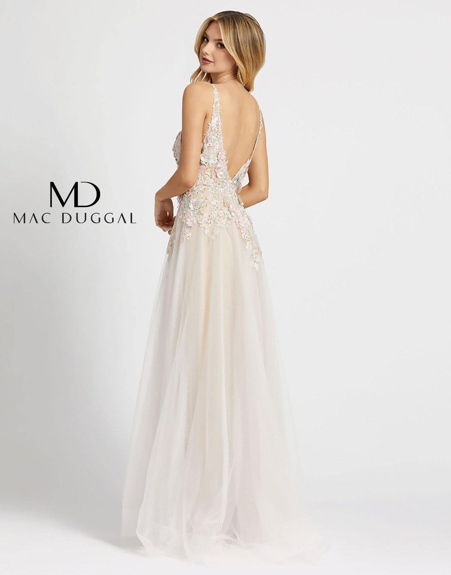 Mac Duggal Long Formal  Floral Prom Dress 12312 - The Dress Outlet