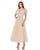 Formal Dresses Long Formal Flutter Sleeve Dress Nude