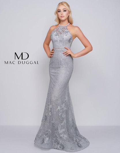 Mac Duggal Long Formal Halter Prom Dress 30578M - The Dress Outlet