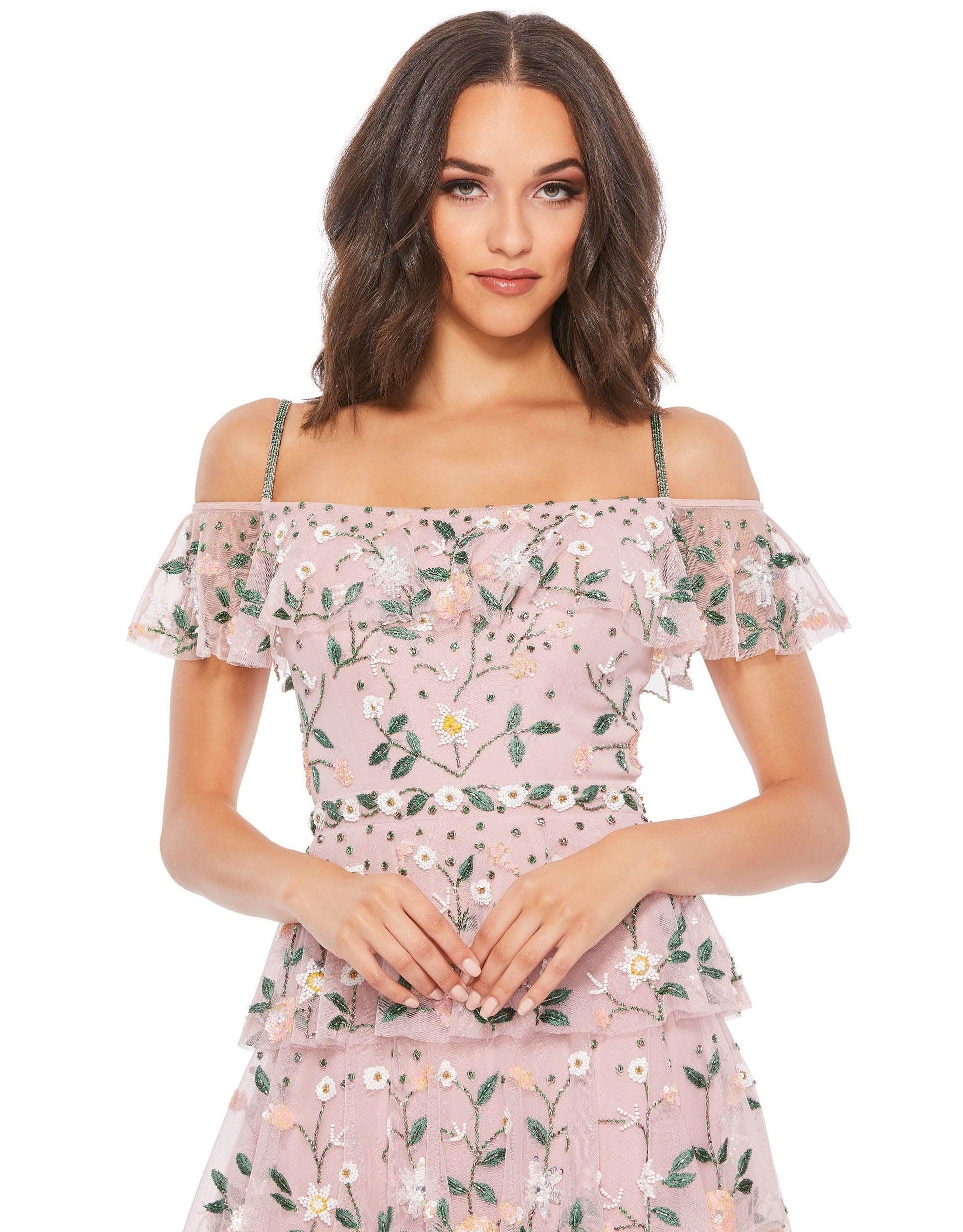 Mac Duggal 9069 Long Formal Off Shoulder Dress