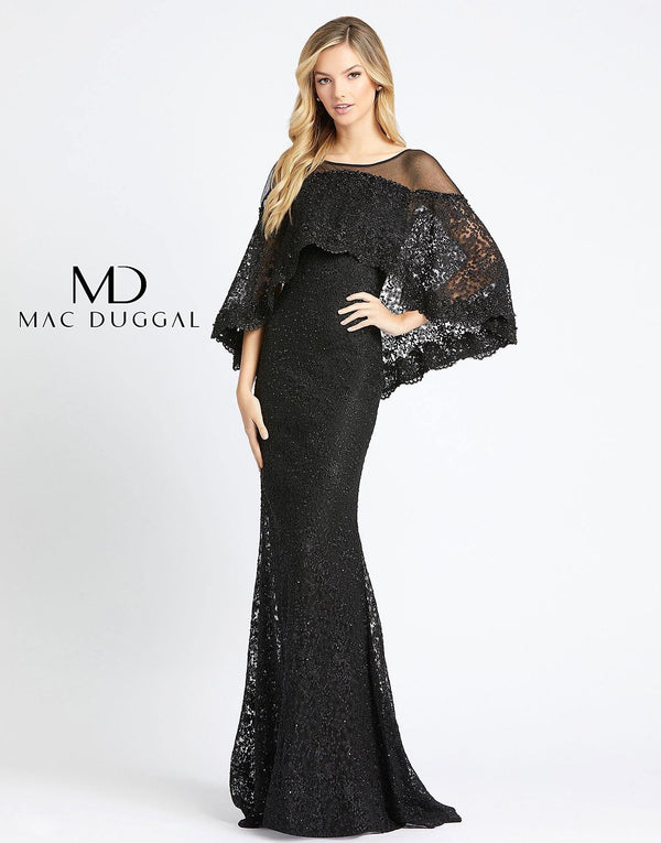 Long Formal Off Shoulder Lace Gown Lace Detail Mac Duggal 20072