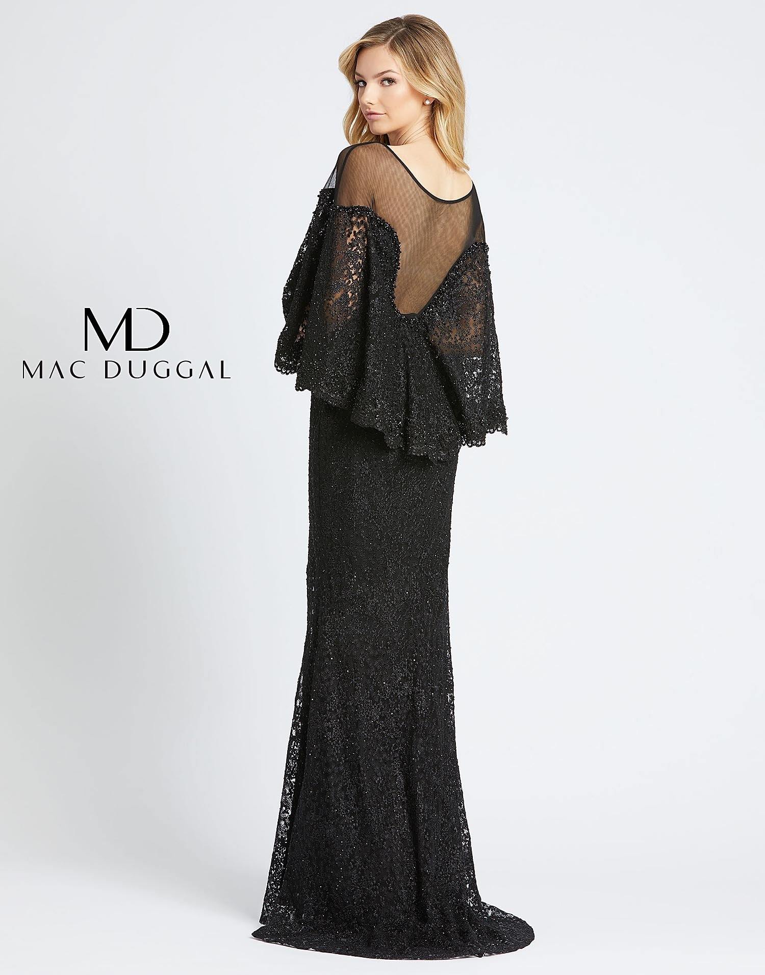 Mac Duggal 20072 Long Formal Off Shoulder Lace Gown