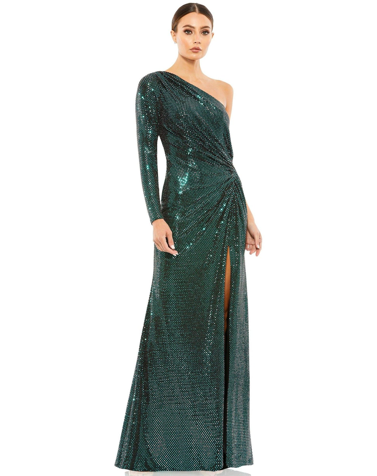 Mac Duggal Long Formal One Shoulder Dress 12501 - The Dress Outlet