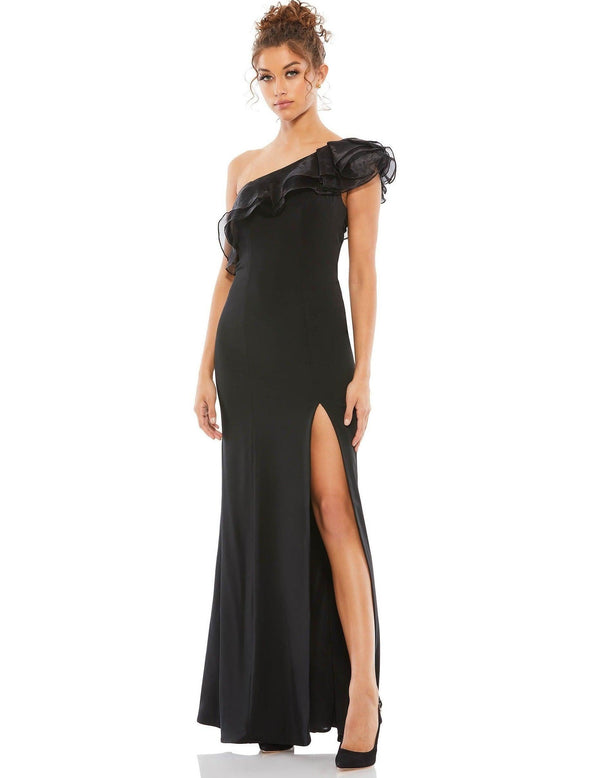 Long Formal One Shoulder Dress One Shoulder Detail Mac Duggal 26372