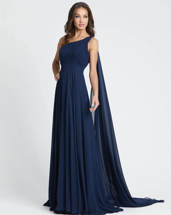 Long Formal One Shoulder Dress One Shoulder Detail Mac Duggal 55250
