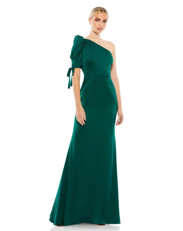 Long Formal One Shoulder Gown One Shoulder Detail Mac Duggal 55632