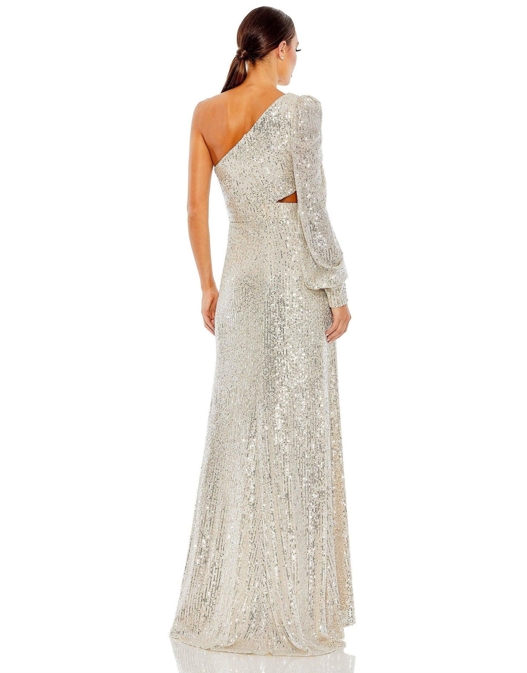 Tangerine Mac Duggal 26730 Long Formal One Shoulder Prom Gown for $398. ...