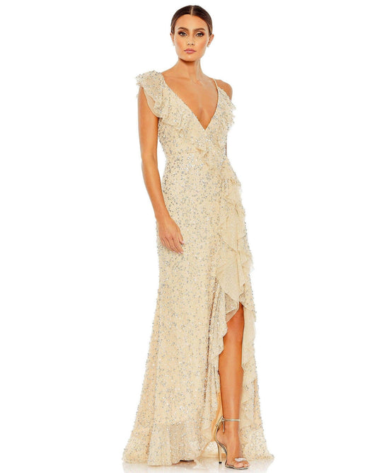 Mac Duggal Long Formal Ruffled Prom Dress 10931 - The Dress Outlet