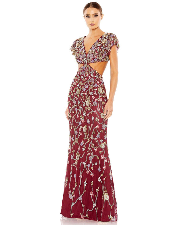 Long Formal Ruffled Prom Dress Ruffled Detail Mac Duggal 5564