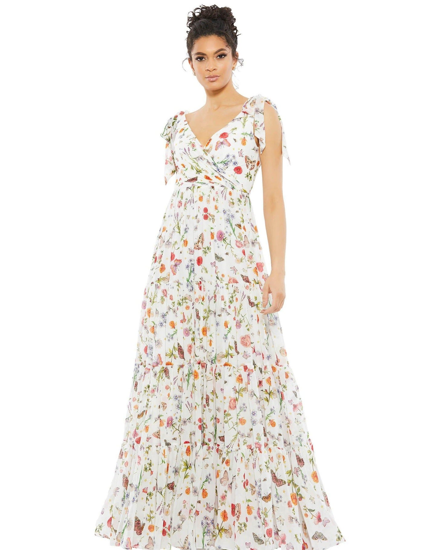 Mac Duggal Long Formal Sleeveless Floral Gown 55422 - The Dress Outlet