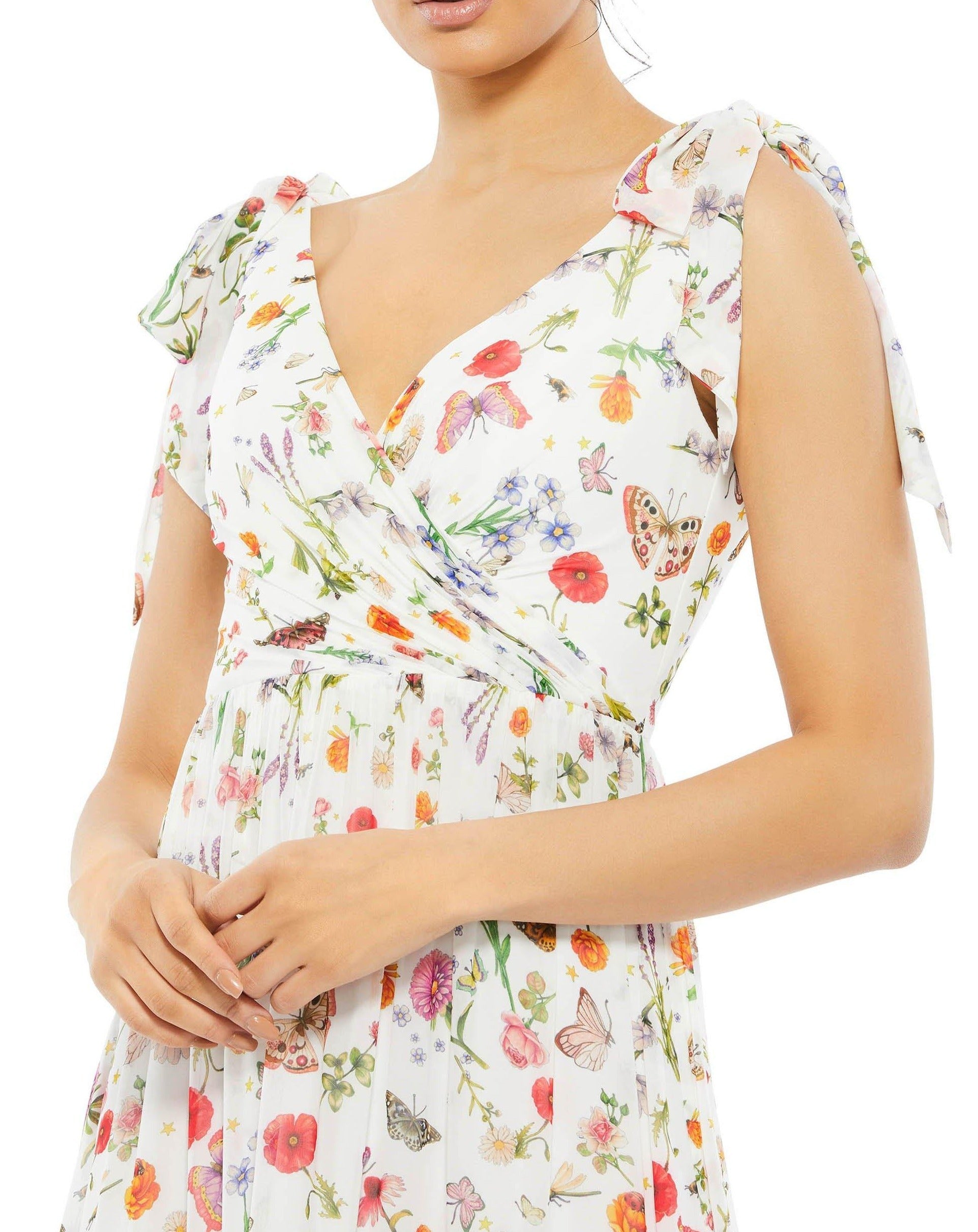 Mac Duggal 70198 Long Formal Sleeveless Floral Gown
