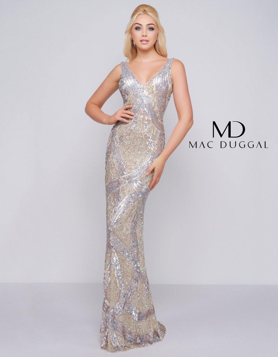 Mac Duggal 4436 Long Formal Sleeveless Prom Dress