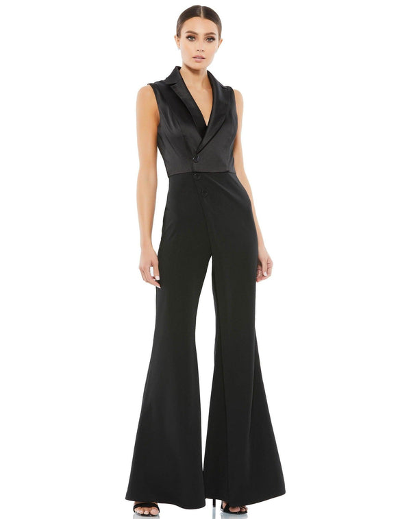 Long Formal Tuxedo Jumpsuit Tuxedo Silhouette Mac Duggal 26603