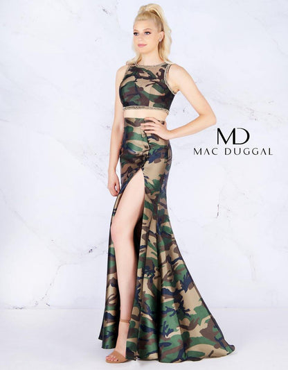 Mac Duggal Long Formal Two Piece Mermaid Gown 40814L - The Dress Outlet