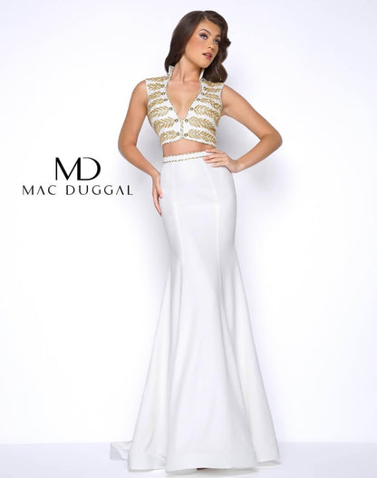 Mac Duggal Long Formal Two Piece Prom Dress 48449 - The Dress Outlet