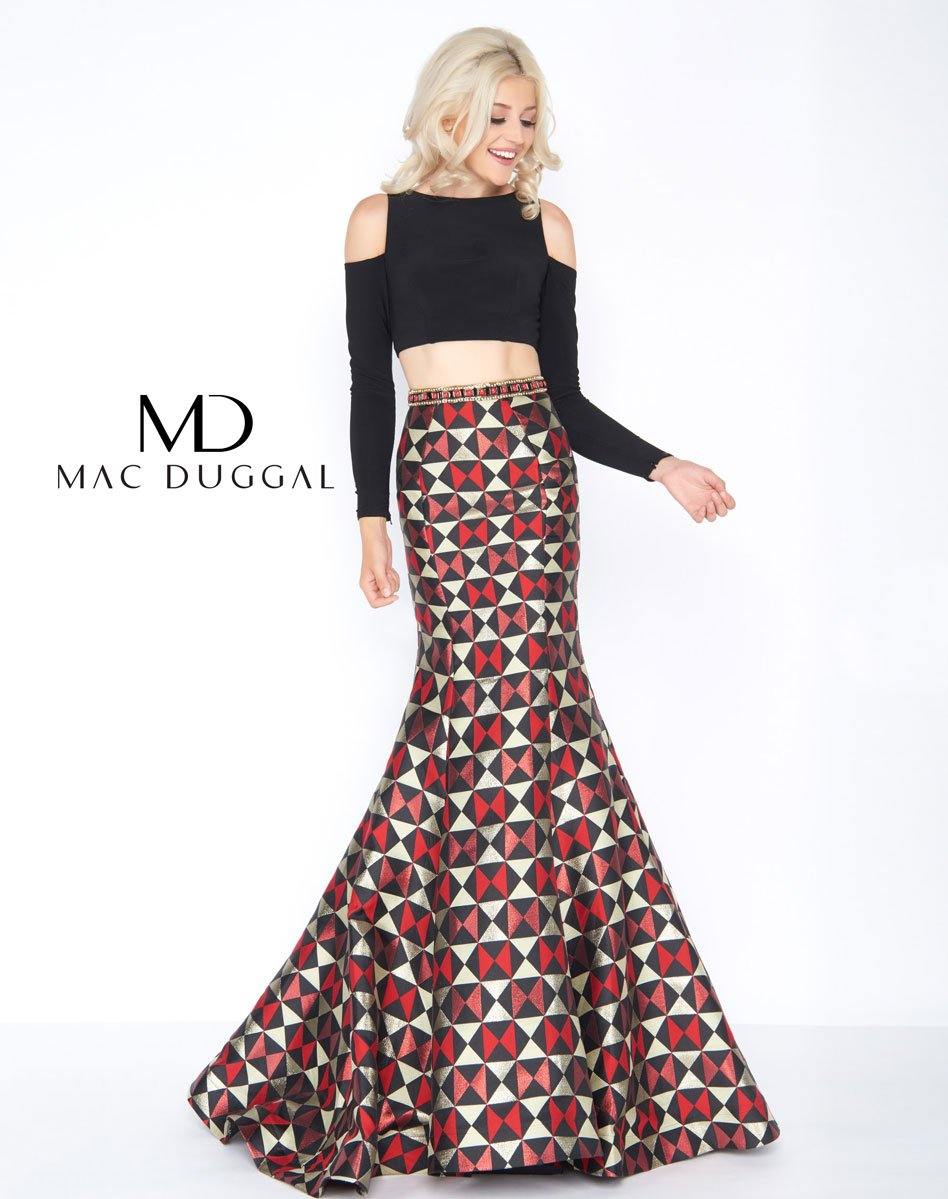 Mac Duggal Long Formal Two Piece Prom Gown 66523A - The Dress Outlet