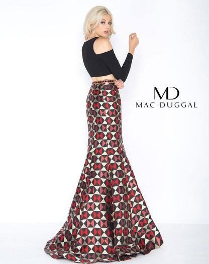 Mac Duggal Long Formal Two Piece Prom Gown 66523A - The Dress Outlet