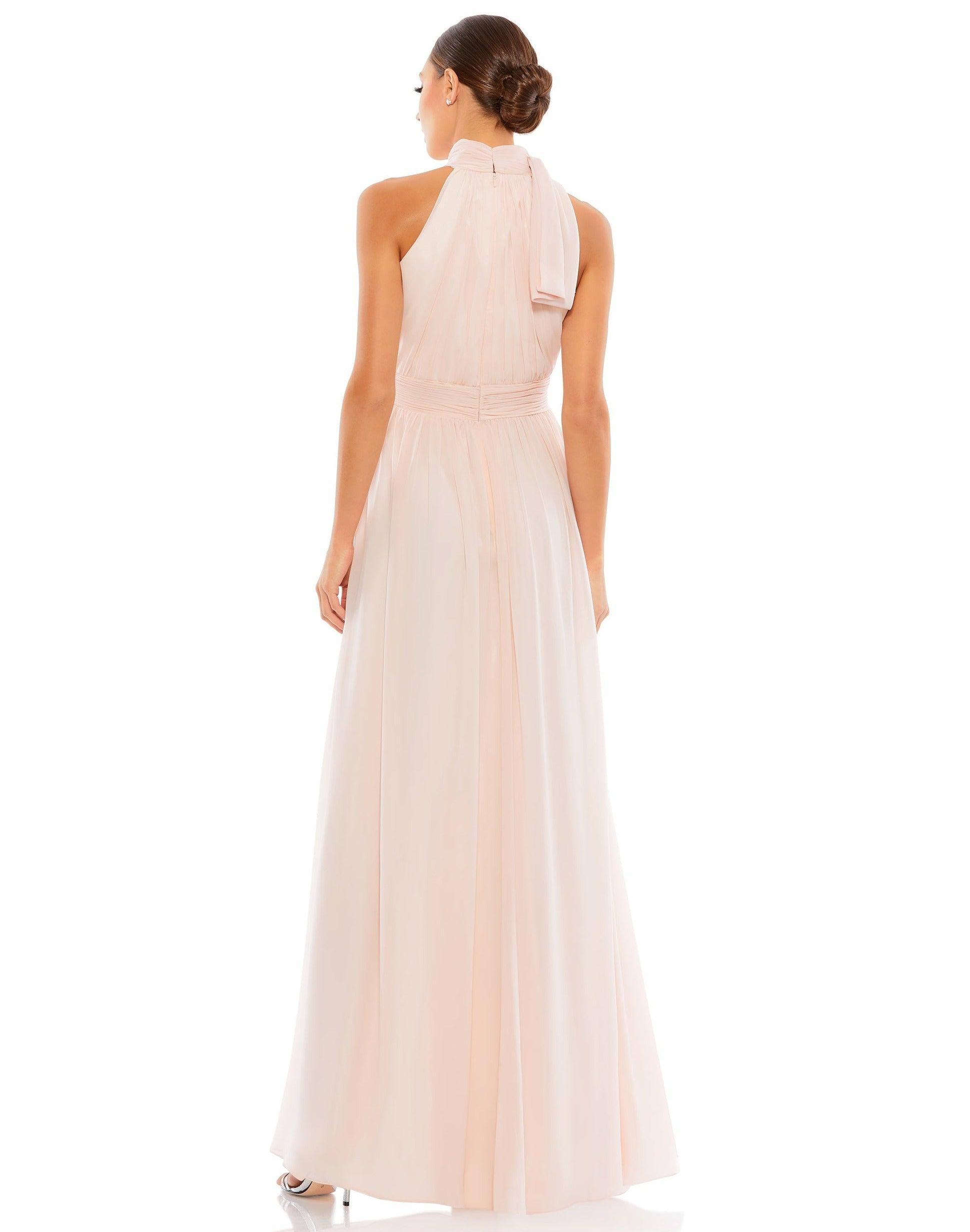 Mac Duggal Long Halter Chiffon Prom Dress 55035 - The Dress Outlet