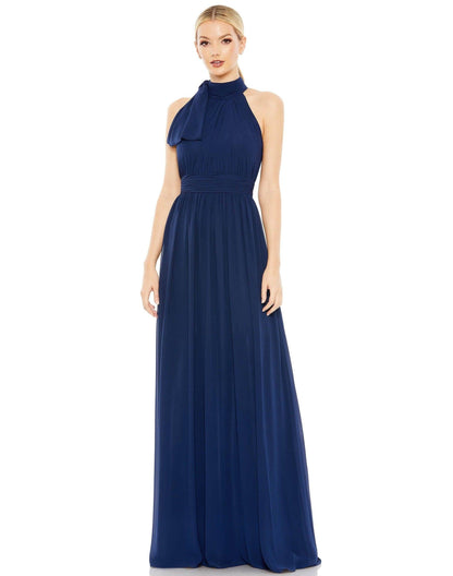 Mac Duggal Long Halter Chiffon Prom Dress 55035 - The Dress Outlet