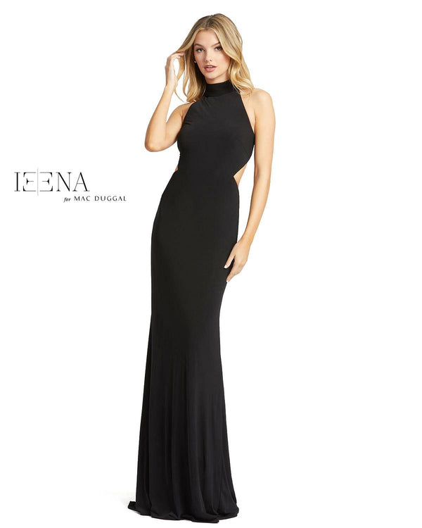 Long Halter Fitted Prom Gown Halter Neckline Mac Duggal 26118