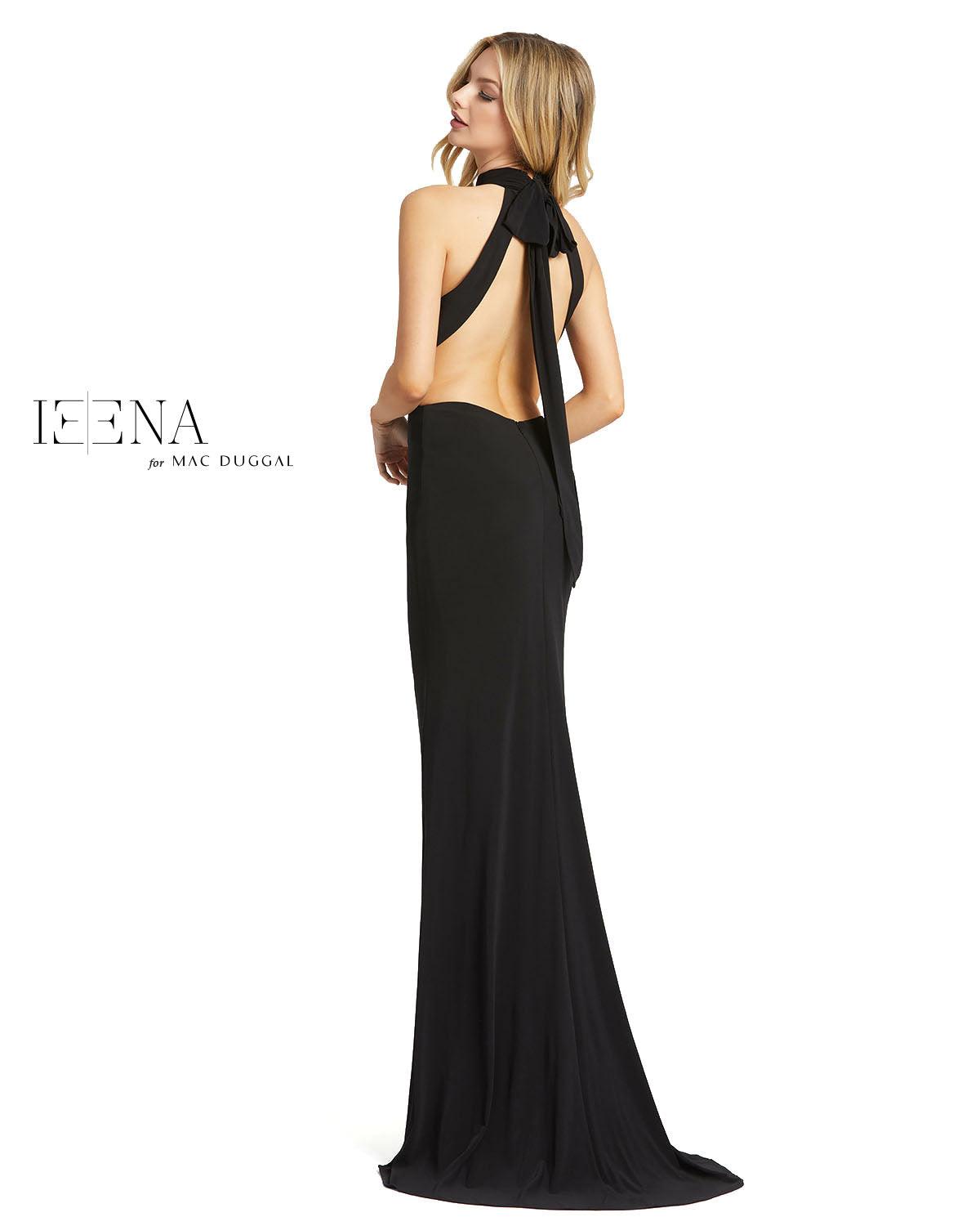 Mac Duggal 26118 Long Halter Fitted Prom Gown