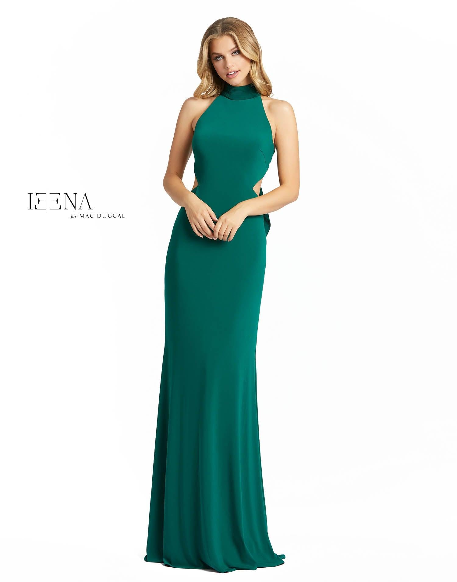 Mac Duggal 26118 Long Halter Fitted Prom Gown