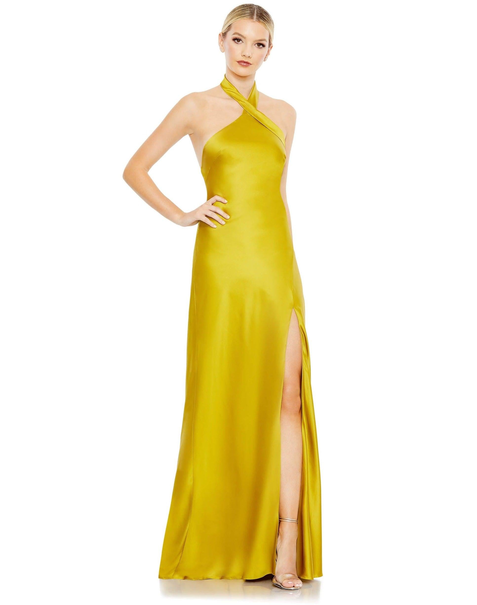 Mac Duggal 26925 Long Halter Formal Sexy Prom Dress