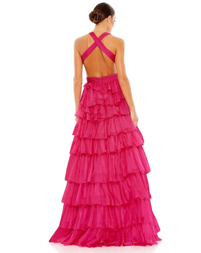 Mac Duggal Long Halter Prom Ball Gown 67988 - The Dress Outlet
