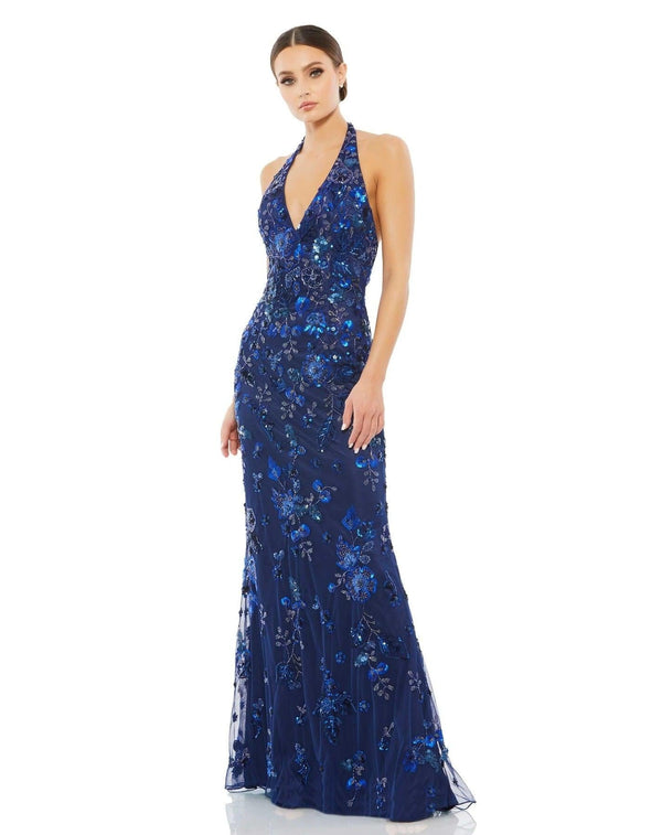 Long Halter Prom Formal Dress Halter Neckline Mac Duggal 5484