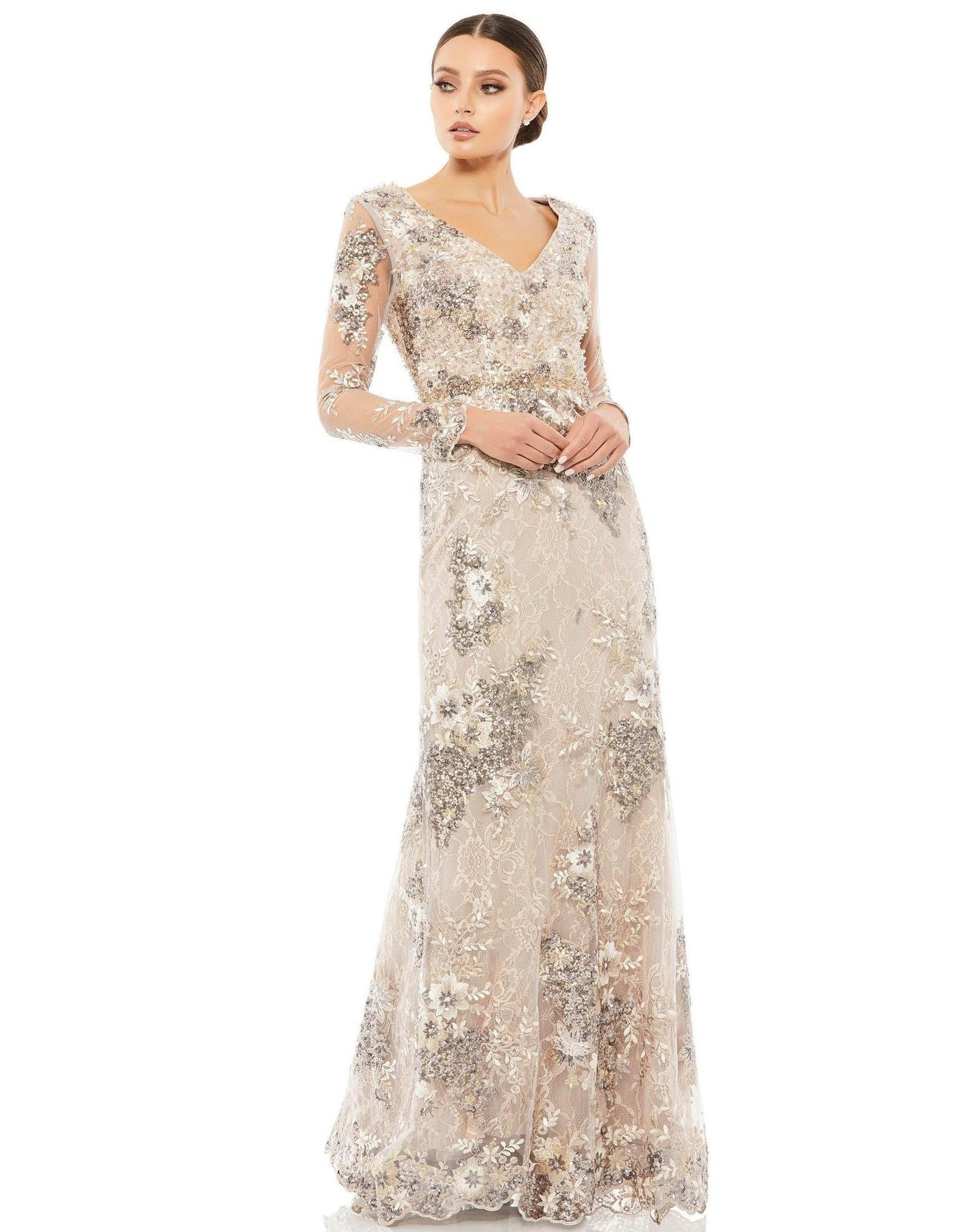Platinum Mac Duggal 67539 Long Mother of the Bride Dress for $349.0