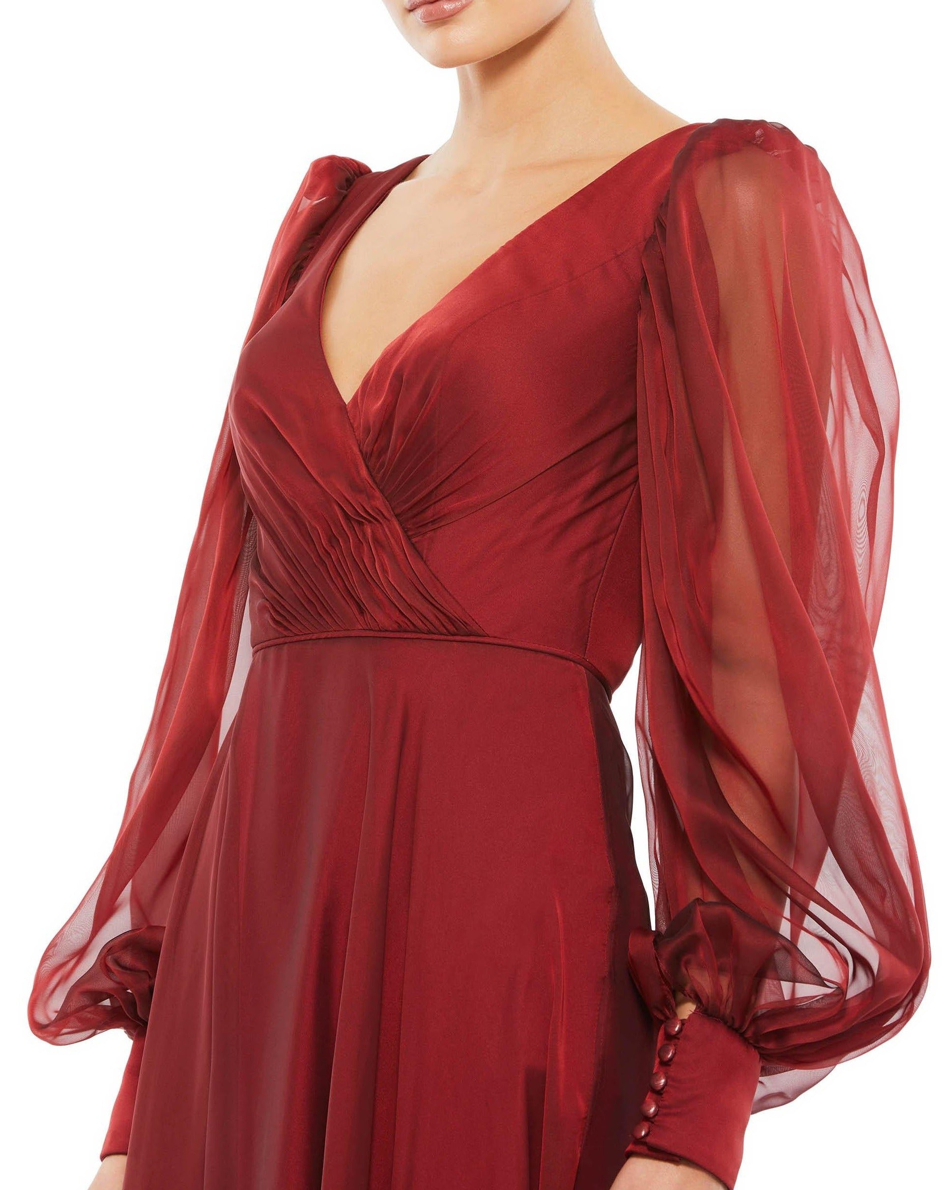 Garnet Mac Duggal 67873 Long Mother of the Bride Dress for