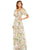 Mac Duggal Floral V-Neck Pleated Maxi Dress 9079 - The Dress Outlet
