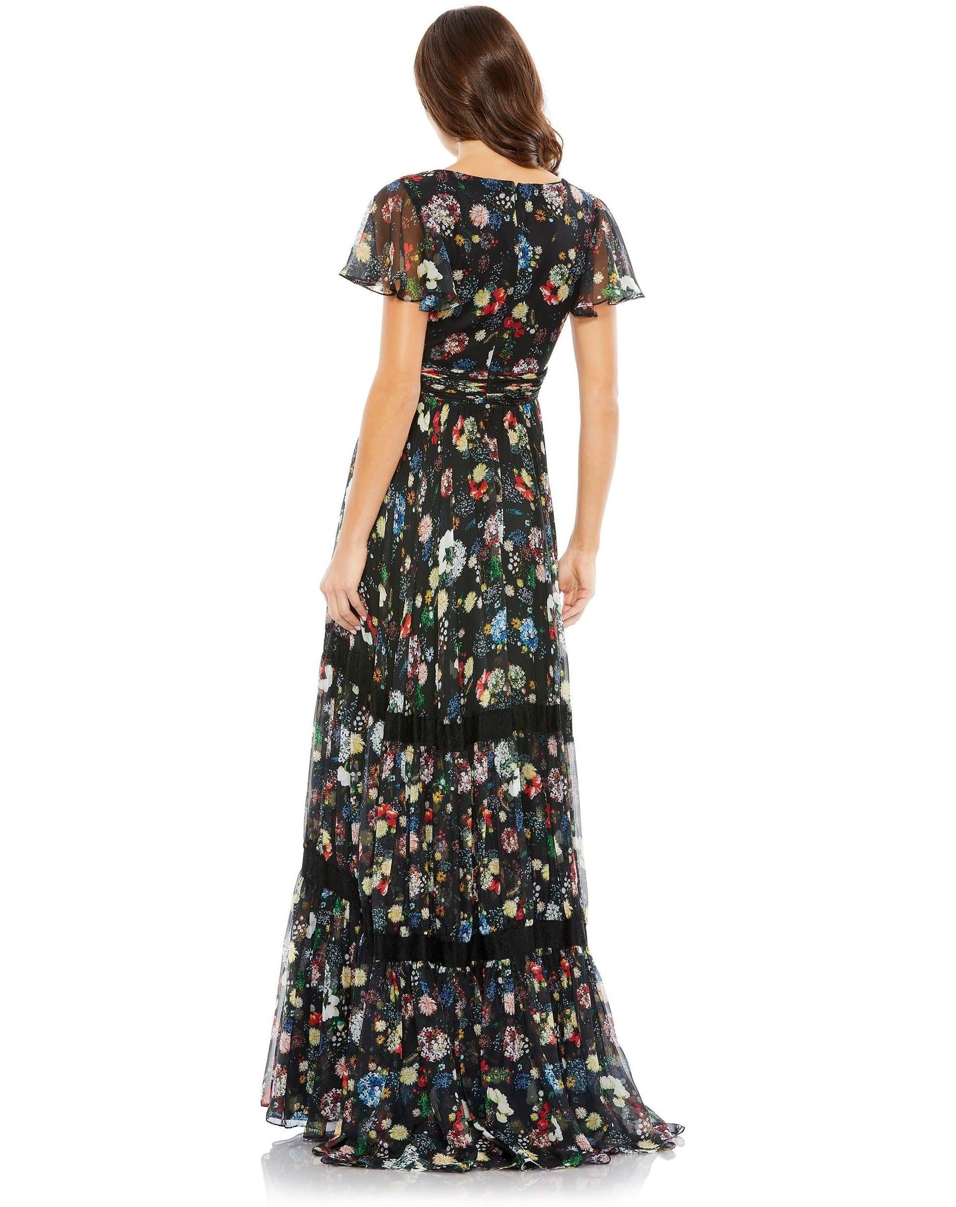 Mac Duggal 67934 Long Mother of the Bride Print Gown