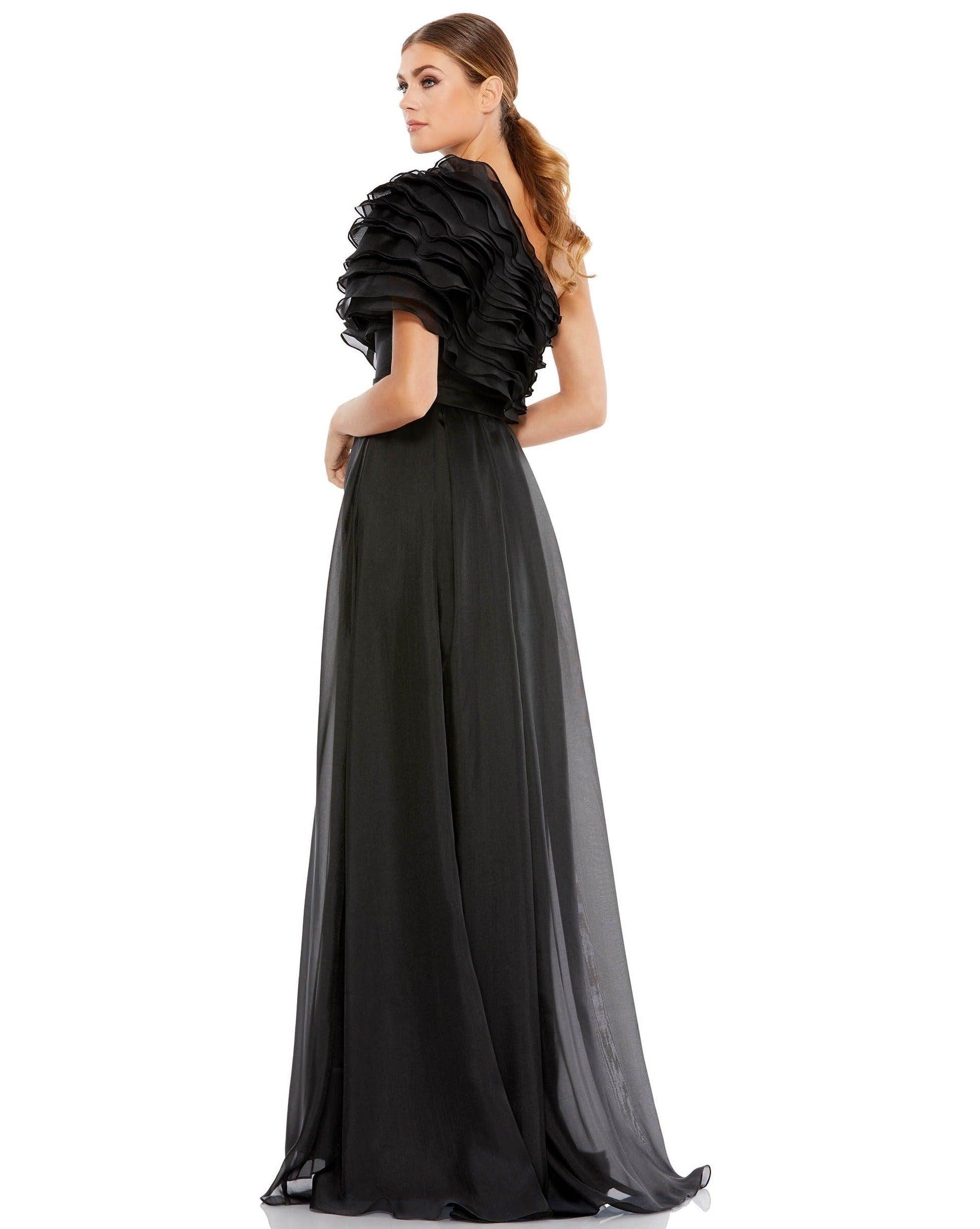 Mac Duggal Long One Shoulder Evening Gown 26527 - The Dress Outlet