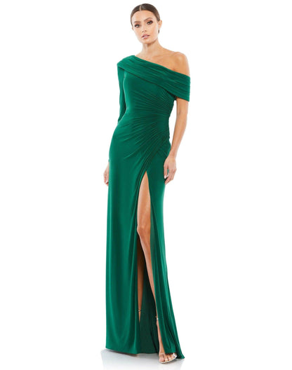 Mac Duggal Long One Shoulder Fitted Prom Gown 26570 - The Dress Outlet
