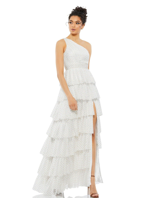 Long One Shoulder Formal Dress One Shoulder Detail Mac Duggal 49512