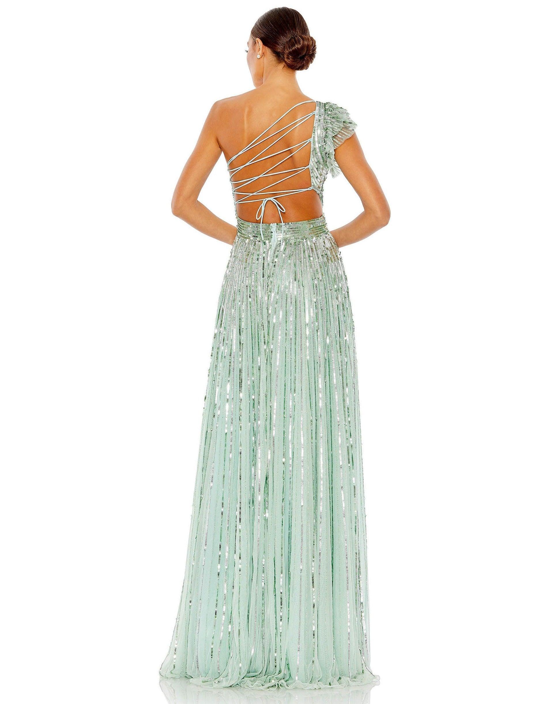 Mac Duggal 5565 Long One Shoulder Formal Dress