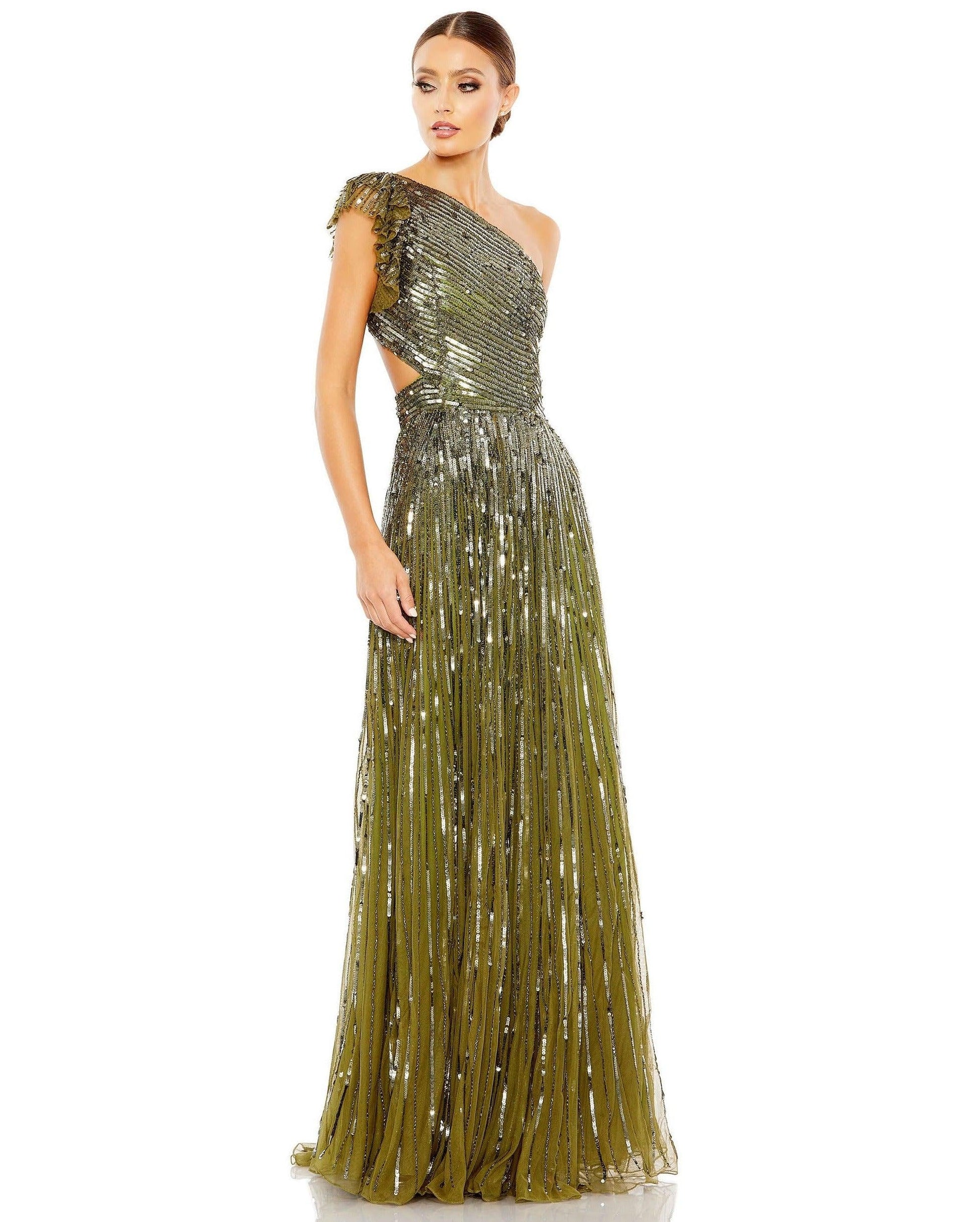 Mac Duggal 5565 Long One Shoulder Formal Dress