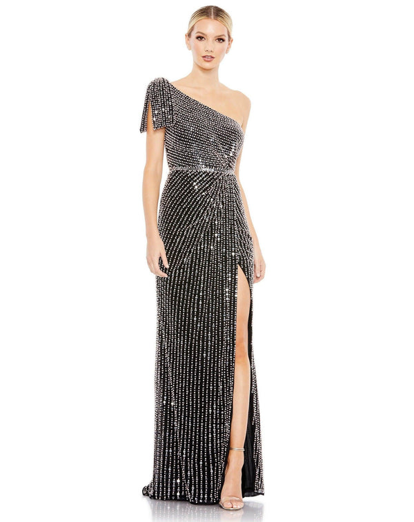 Long One Shoulder Formal Dress One Shoulder Detail Mac Duggal 93735