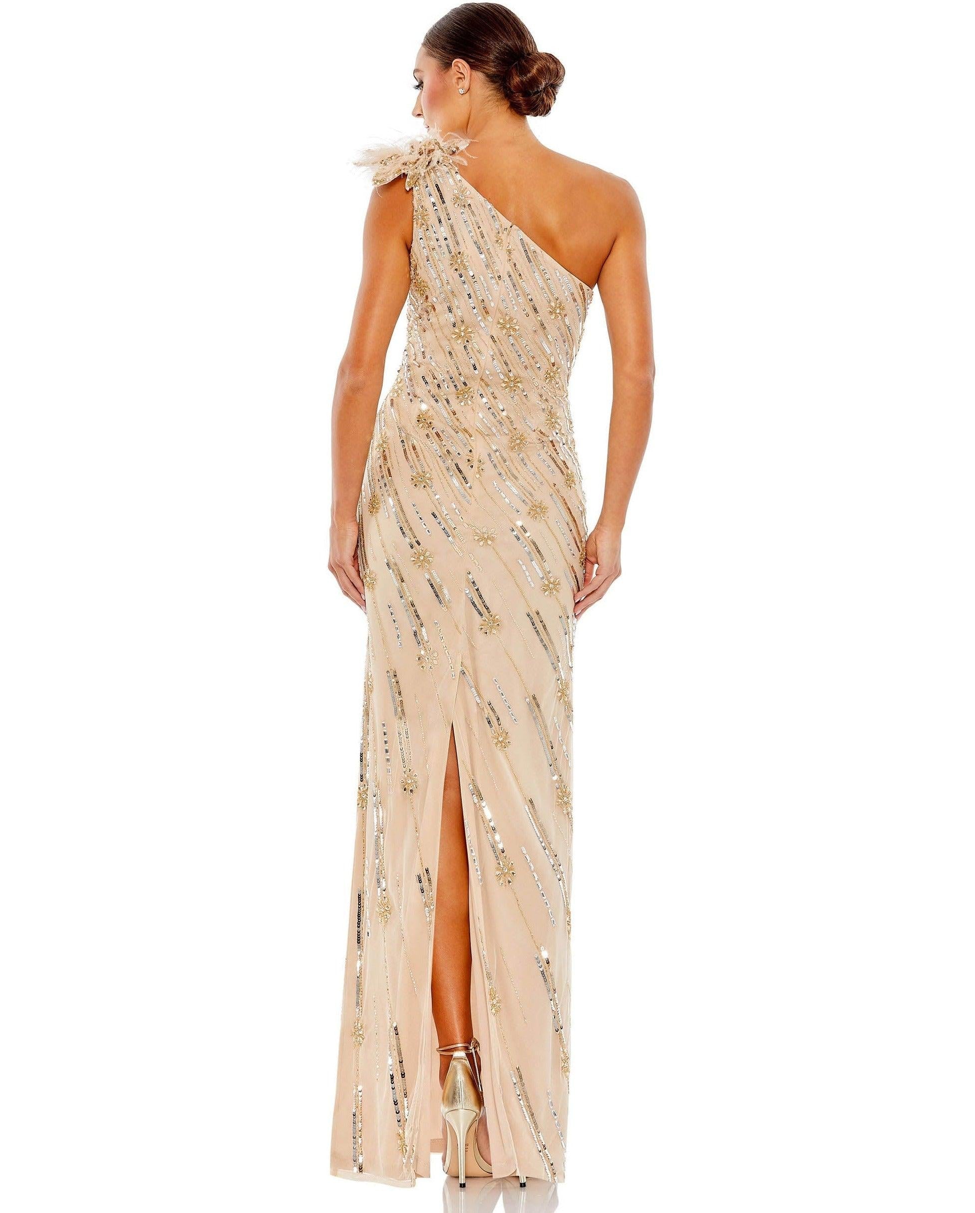 Mac Duggal 93739 Long One Shoulder Formal Dress – The Dress Outlet