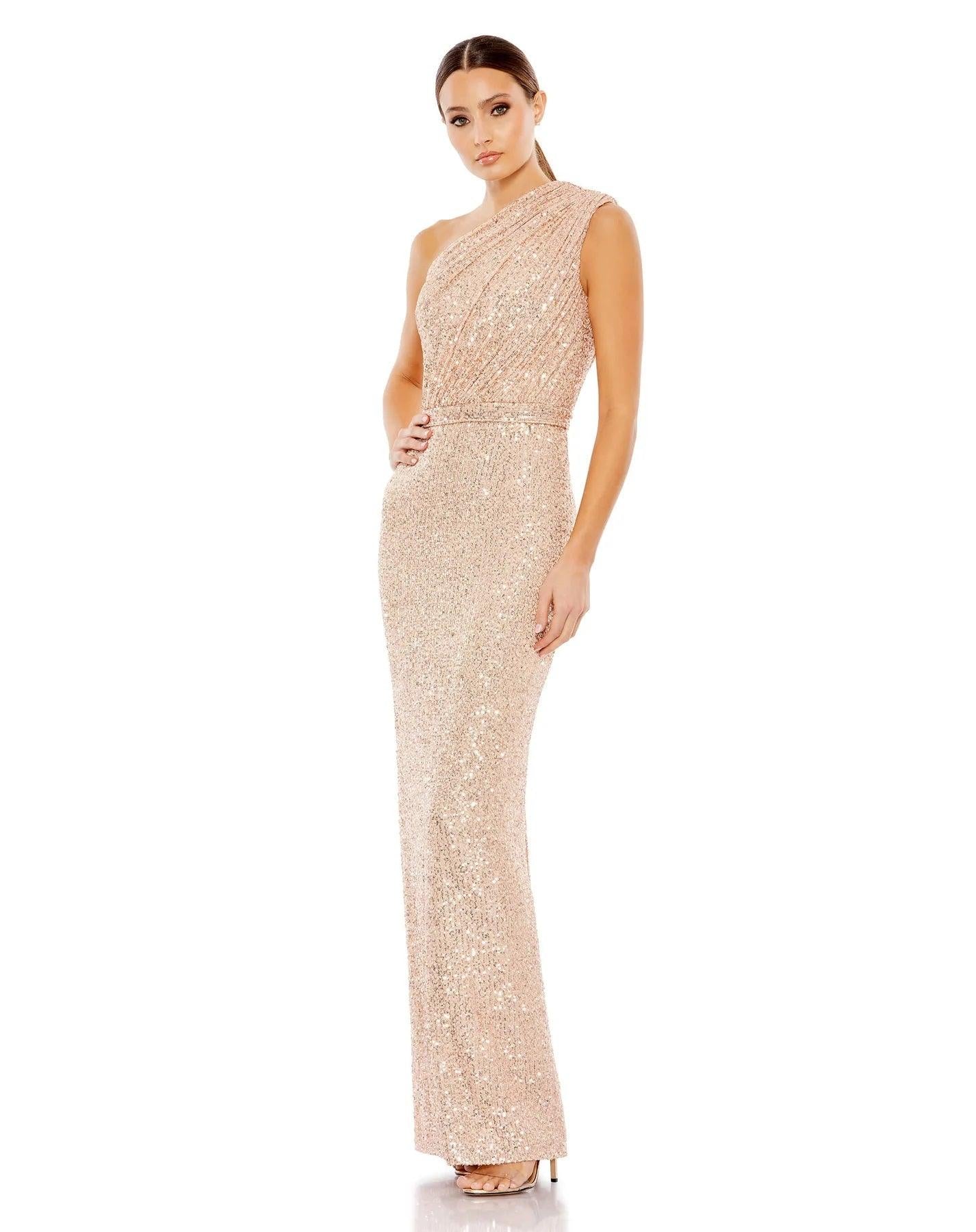 Mac Duggal Long One Shoulder Formal Prom Gown 26694 - The Dress Outlet