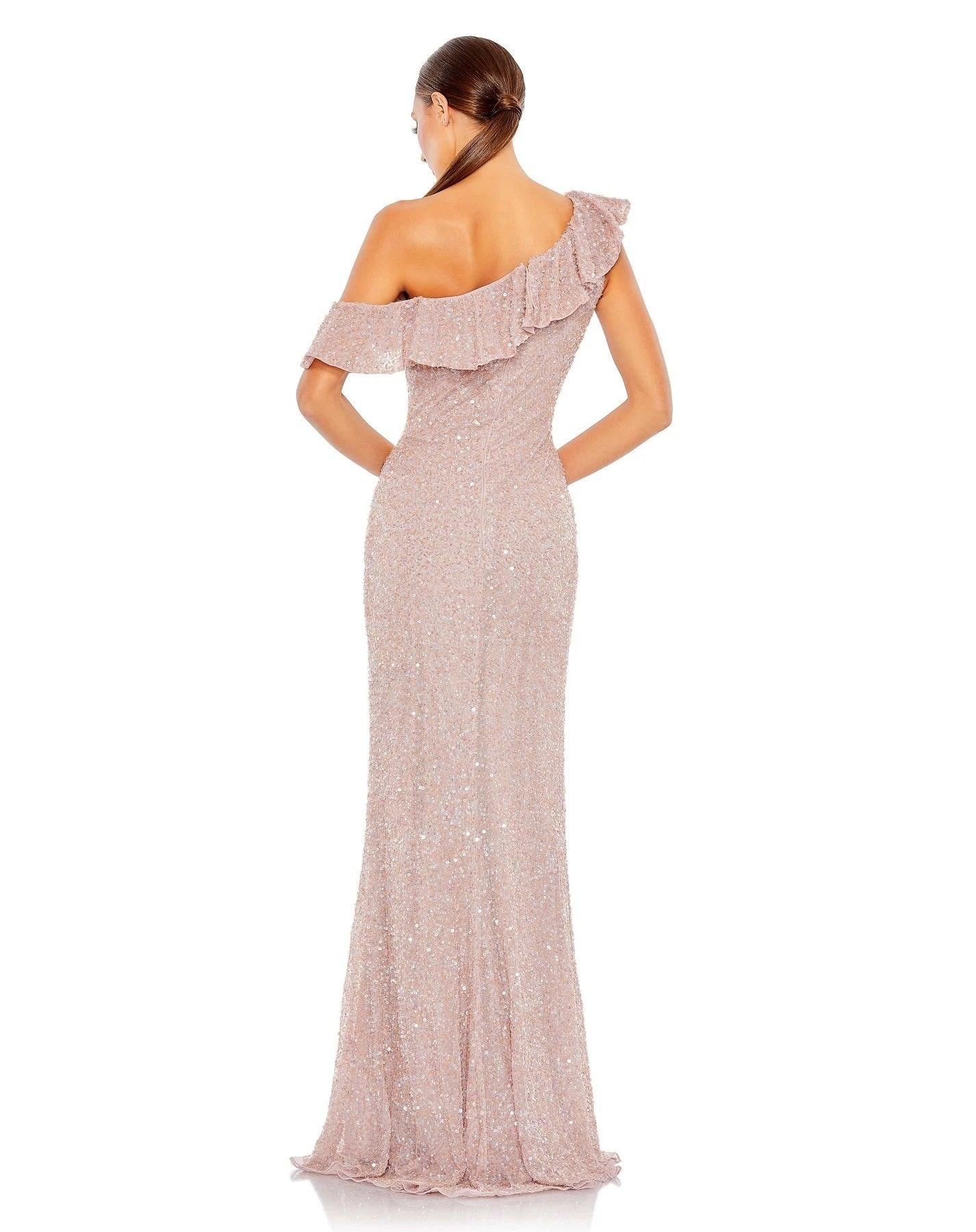 Mac Duggal 5611 Long One Shoulder Formal Prom Gown