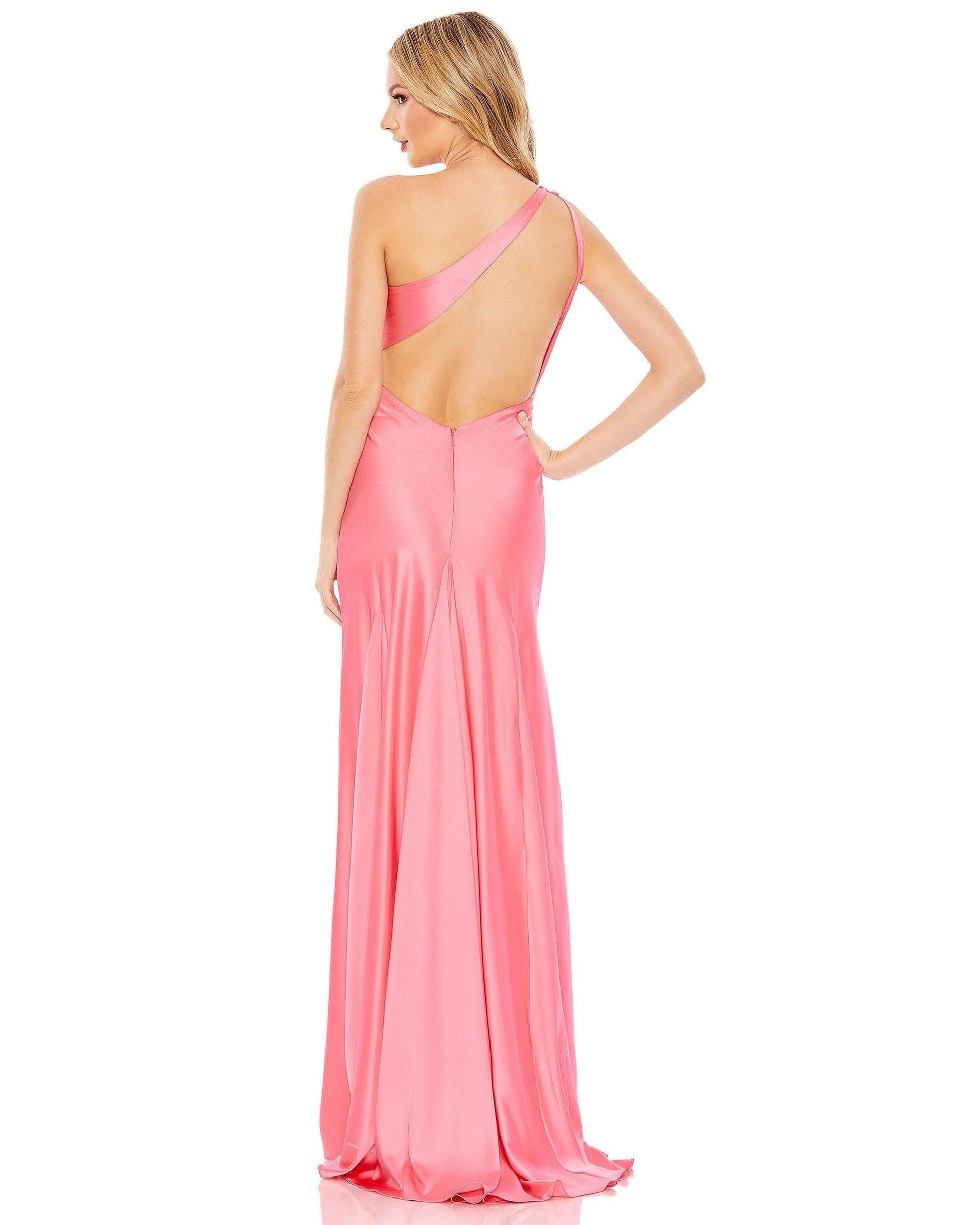 Mac Duggal Long One Shoulder Formal Prom Gown 68046 - The Dress Outlet