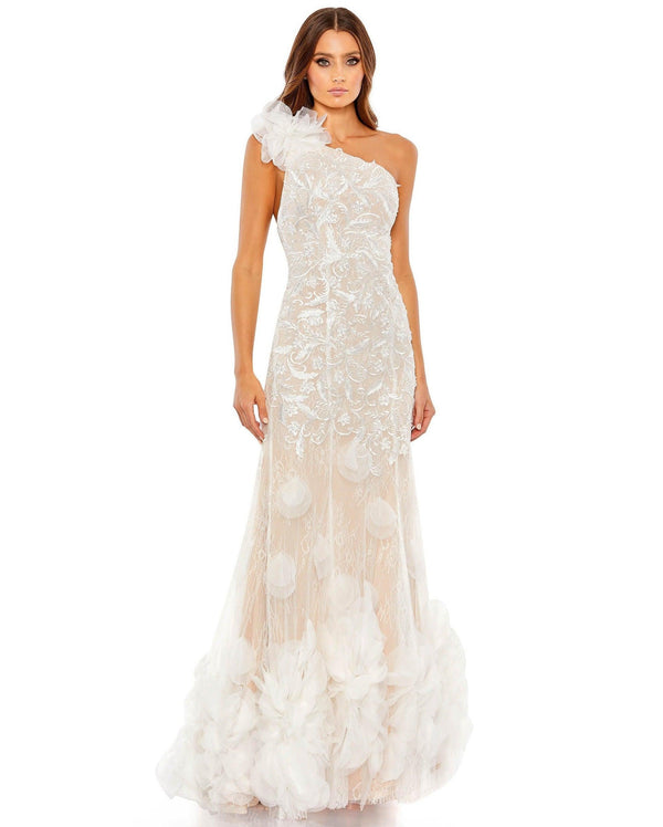 Long One Shoulder Mermaid Prom Gown Mermaid Silhouette Mac Duggal 70131